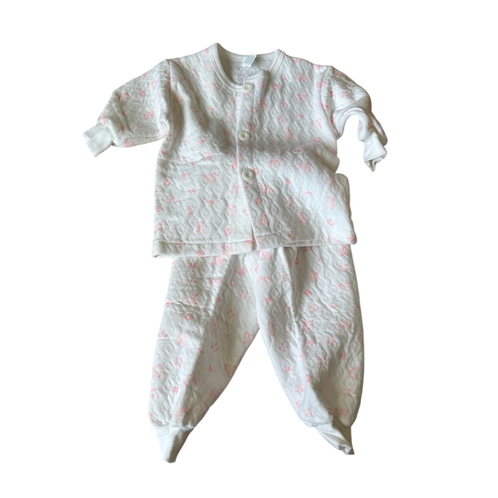 Adorable White and Pink Kids Pajama Set